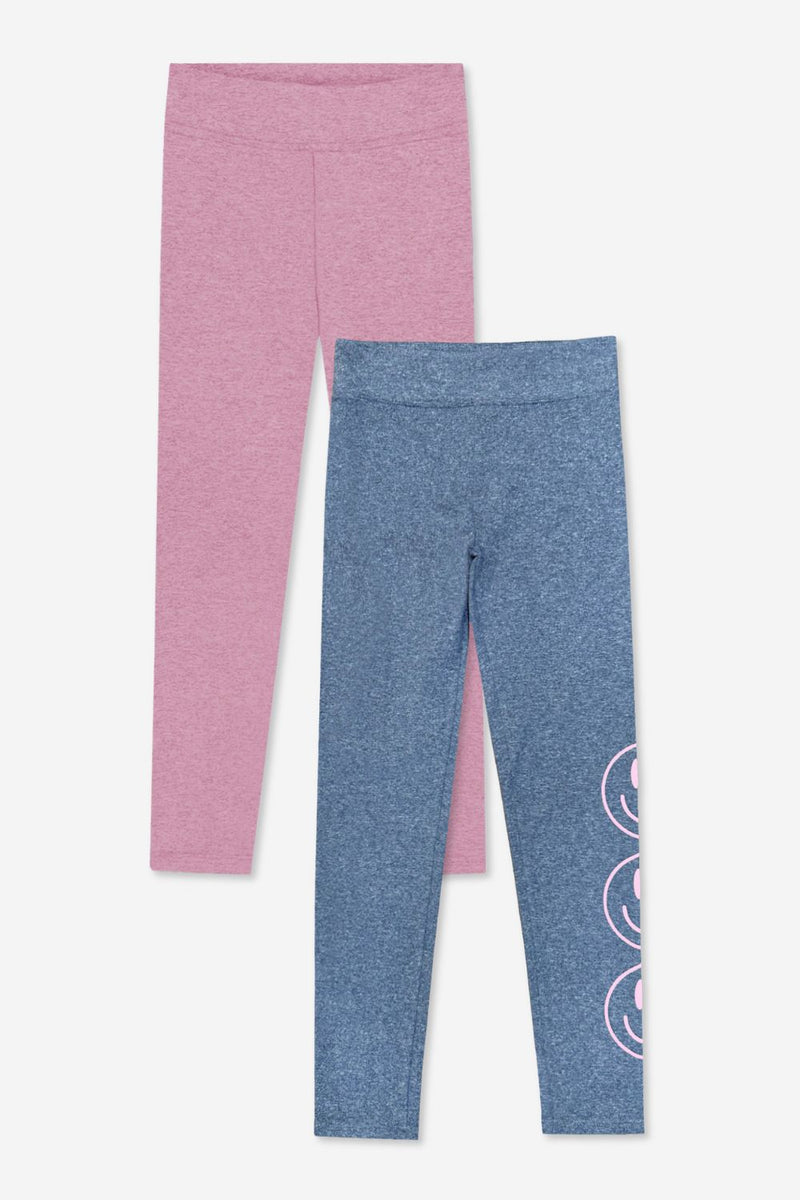 2-Pack Simply Soft Luxe Legging - Pink Mauve Heather | Vintage Denim Pink Smile - NEW!