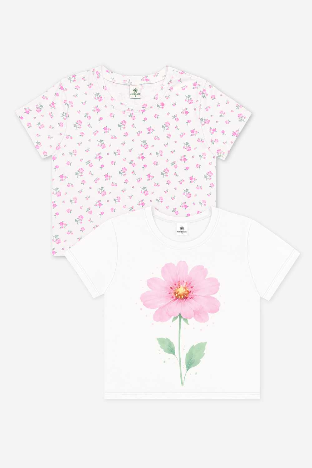 2 Pack Simply Soft Easy Tee - Ivory Ditsy Pink Floral | Ivory Pink Floral - NEW!