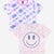 Pink Floral Smile | Ice Blue Pink Denim Tie Dye - NEW!