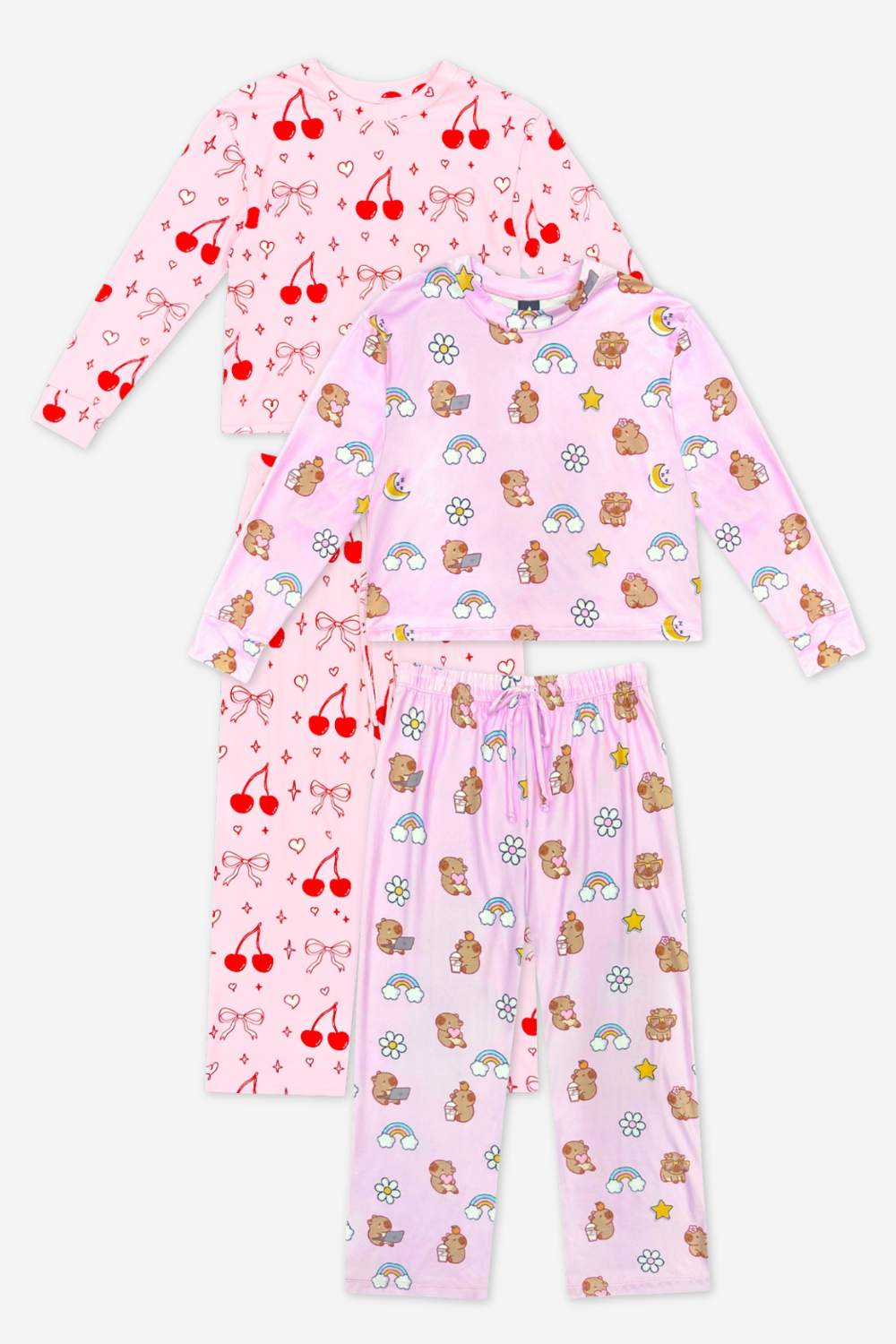 2-Pack Simply Soft L/S Wide Leg Lounge Set