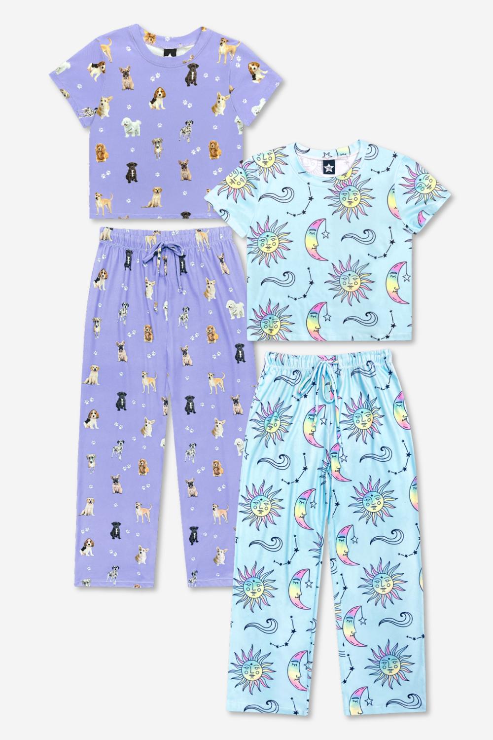 2-Pack Simply Soft S/S Wide Leg Lounge Set