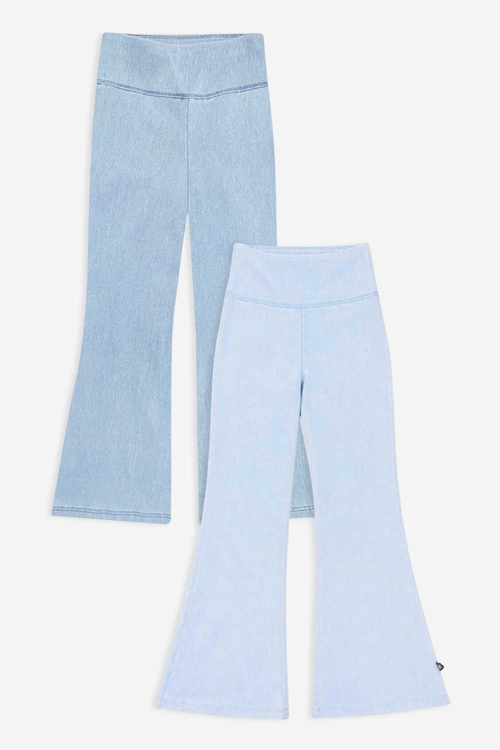 2-Pack Super Stretch Soft Denim Flare Jegging - Light Blue Denim - NEW!