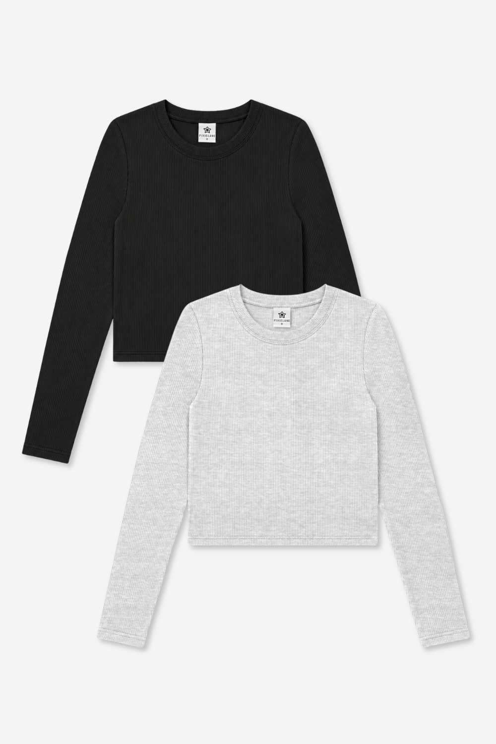 2-Pack Ultra-Soft Ribbed Fitted L/S Tee