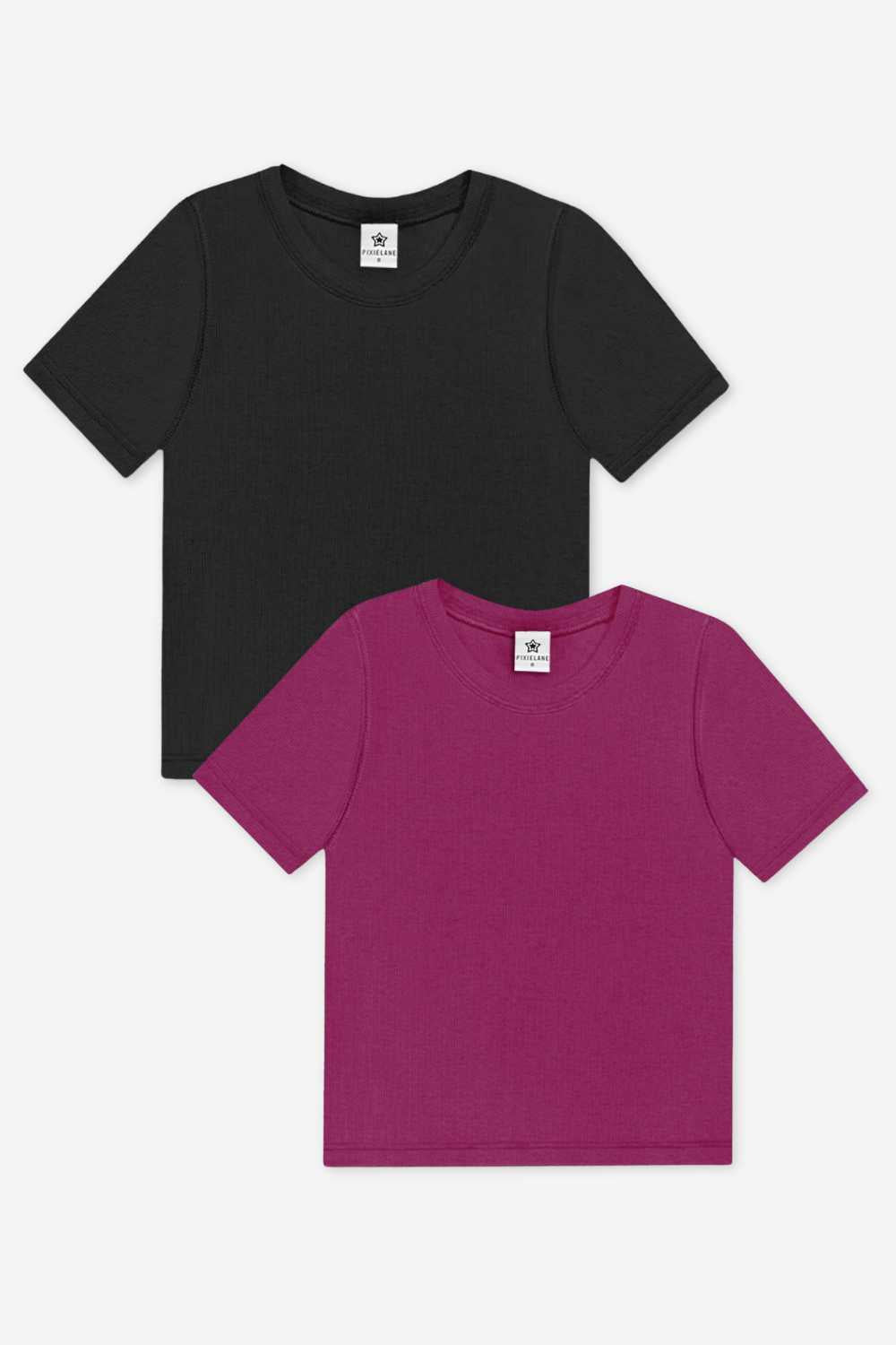 2 Pack Ultra-Soft Ribbed Fitted Tee