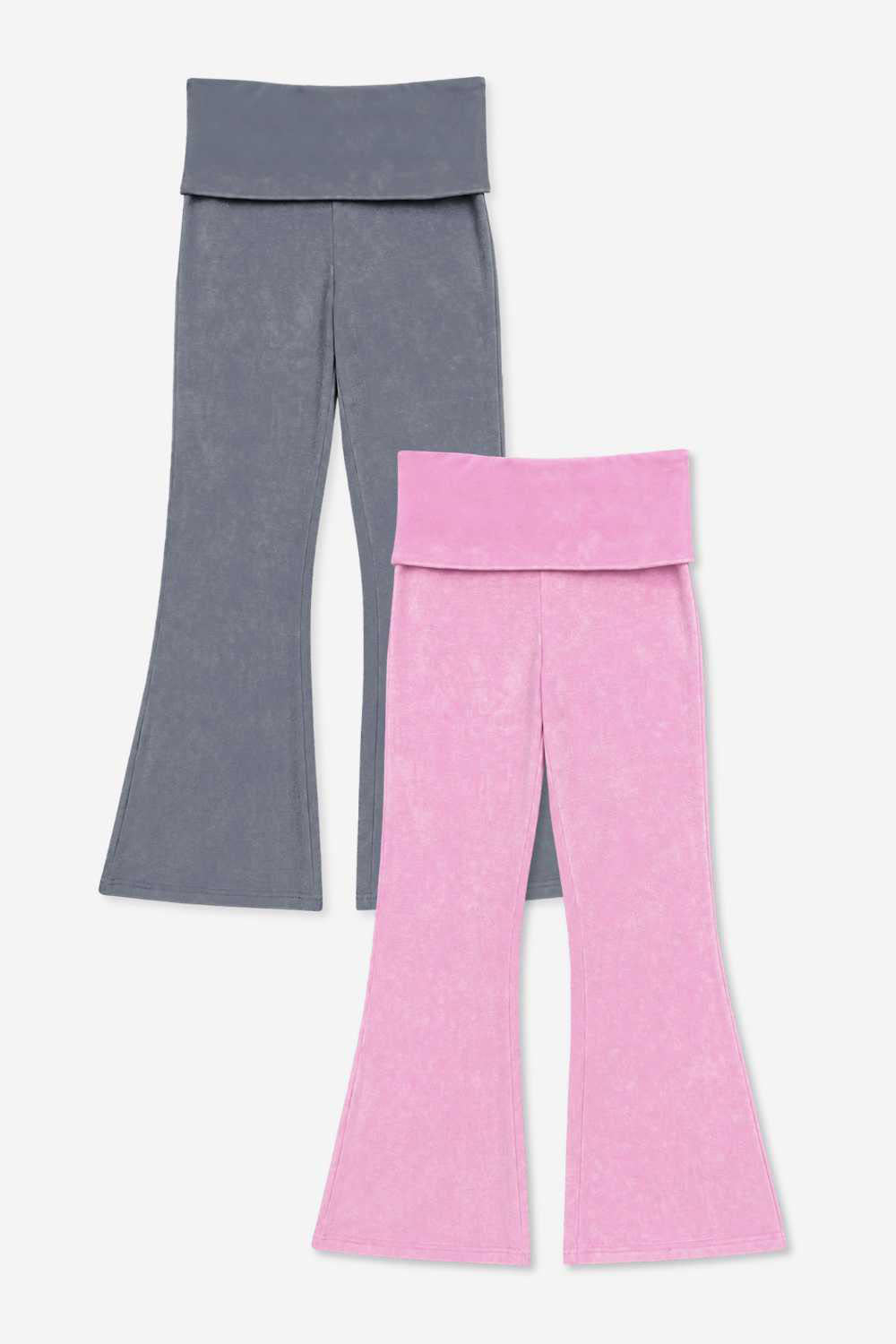 2 Pack Vintage Washed Foldover Flare