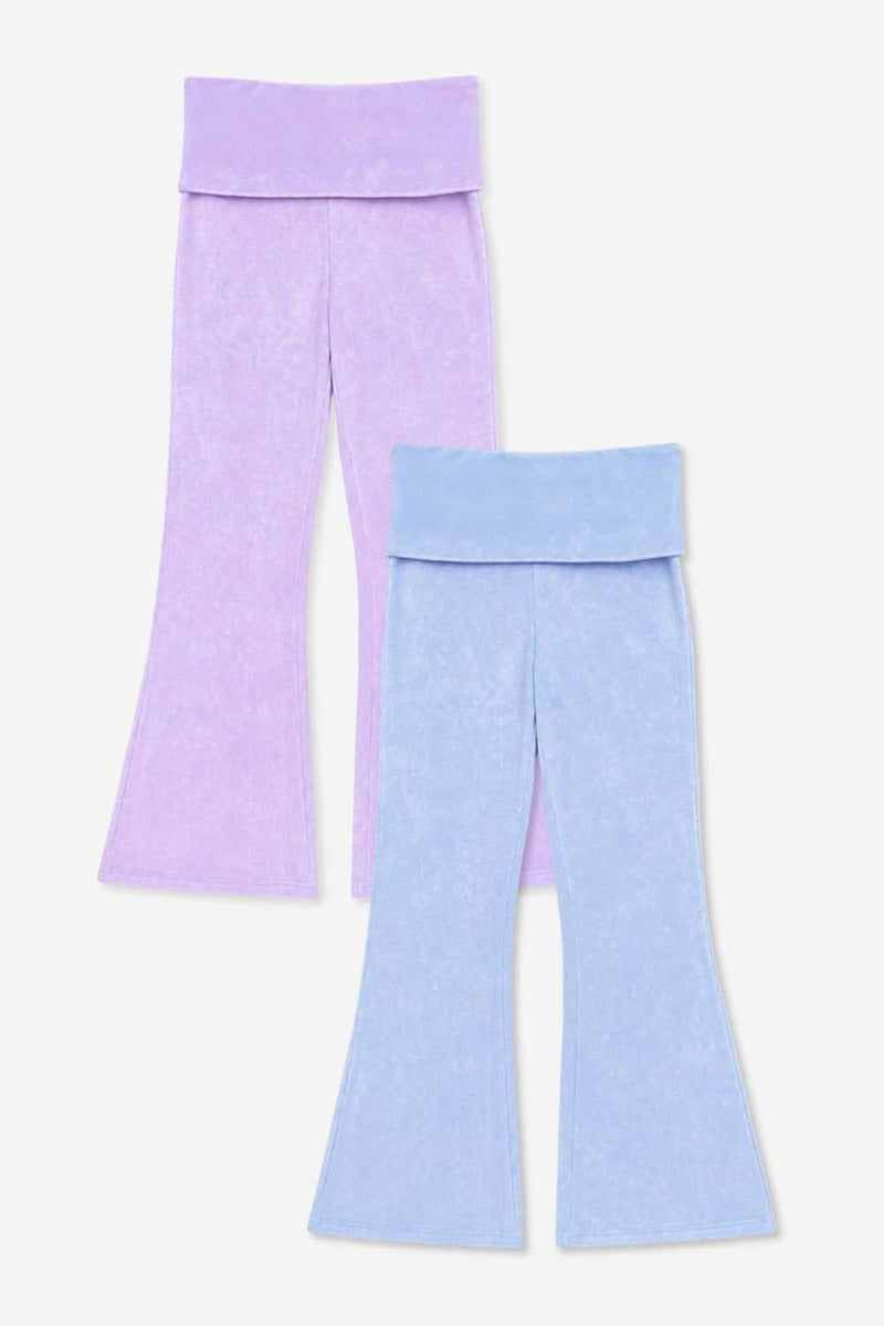 2 Pack Vintage Washed Foldover Flare