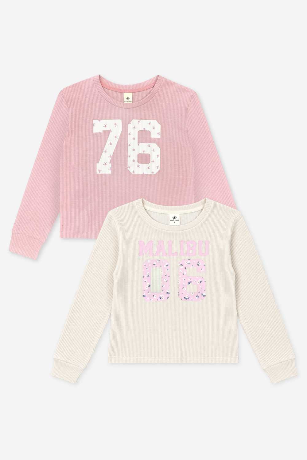 2-Pack Waffle Long Sleeve Easy Tee