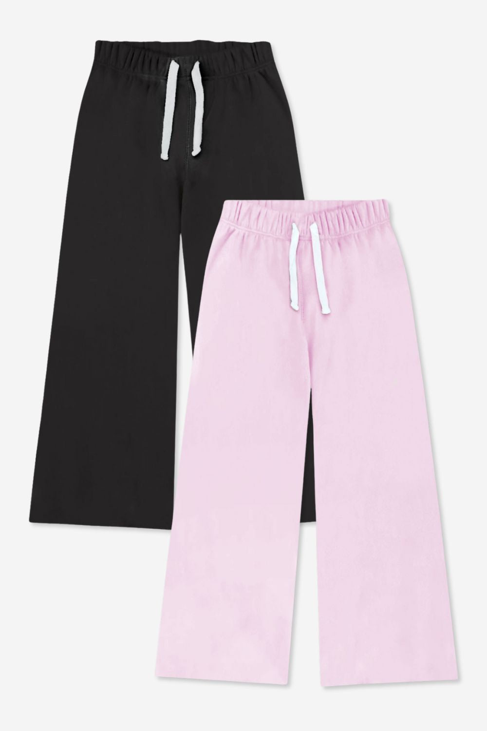 2 Pack Cloud Soft French Terry Wide Leg Sweatpant - Black  | Denim - NEW!
