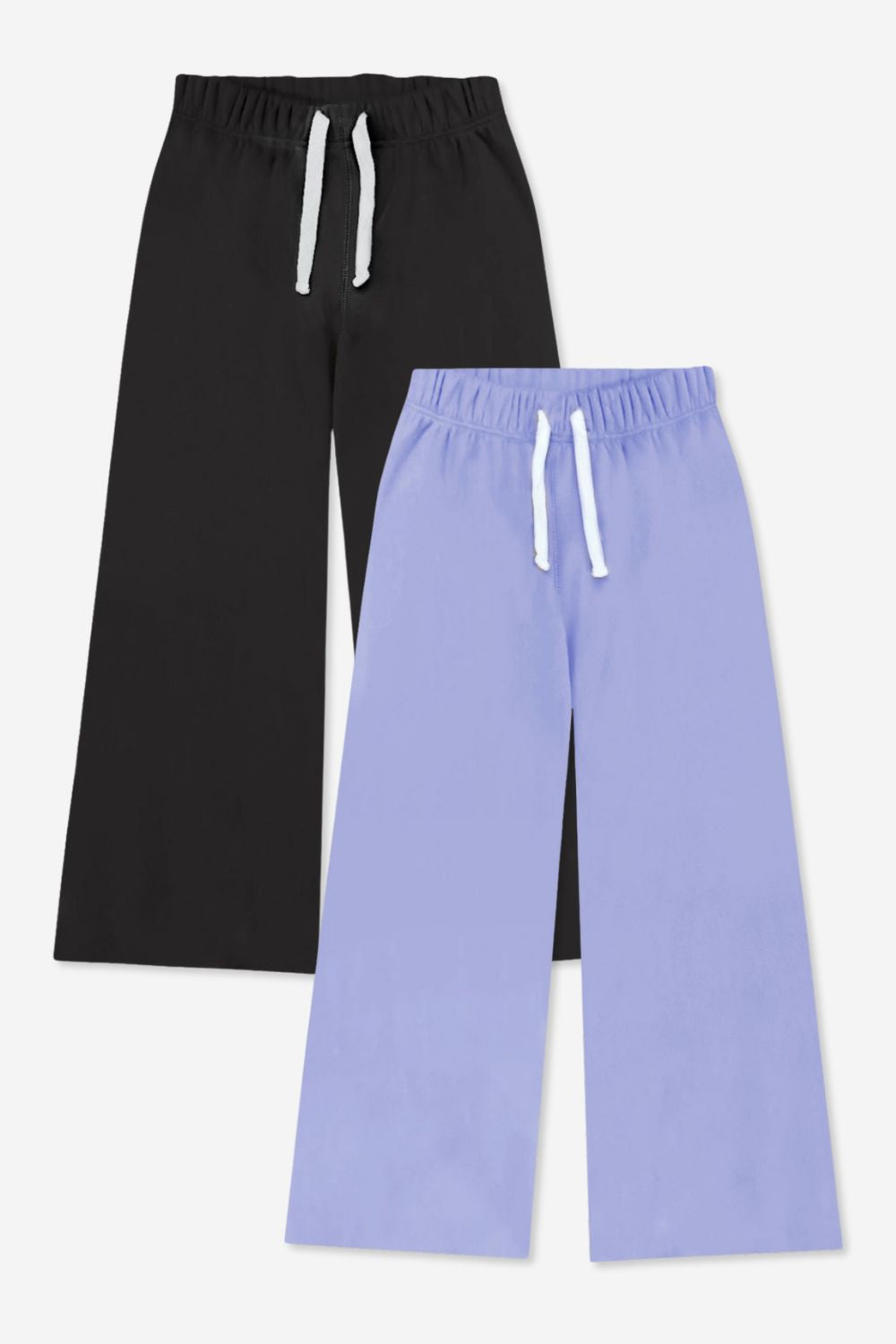2 Pack Cloud Soft French Terry Wide Leg Sweatpant - Black  | Denim - NEW!