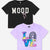 Purple Rainbow Love | Black Mood Bow  - NEW!