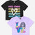 Washed Black Good Vibes | Purple Rainbow Love - NEW!