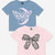 Dusty Pink Leopard Bow | Grey Pink Moon - NEW!