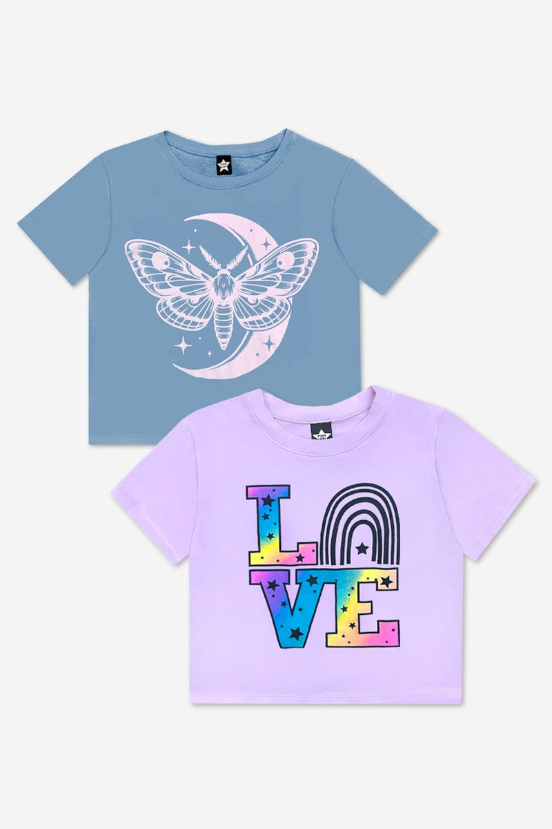 2-Pack Washed Cotton Drop Shoulder Tee