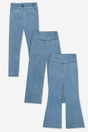 3-Pack Super Stretch Soft Denim Essential Combo - Vintage Blue Jean - NEW!
