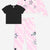 Pink Ivory Tie Dye Love Icons | Black - NEW!