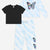 Blue Ivory Tie Dye Rainbow Leopard Butterfly | Black - NEW!
