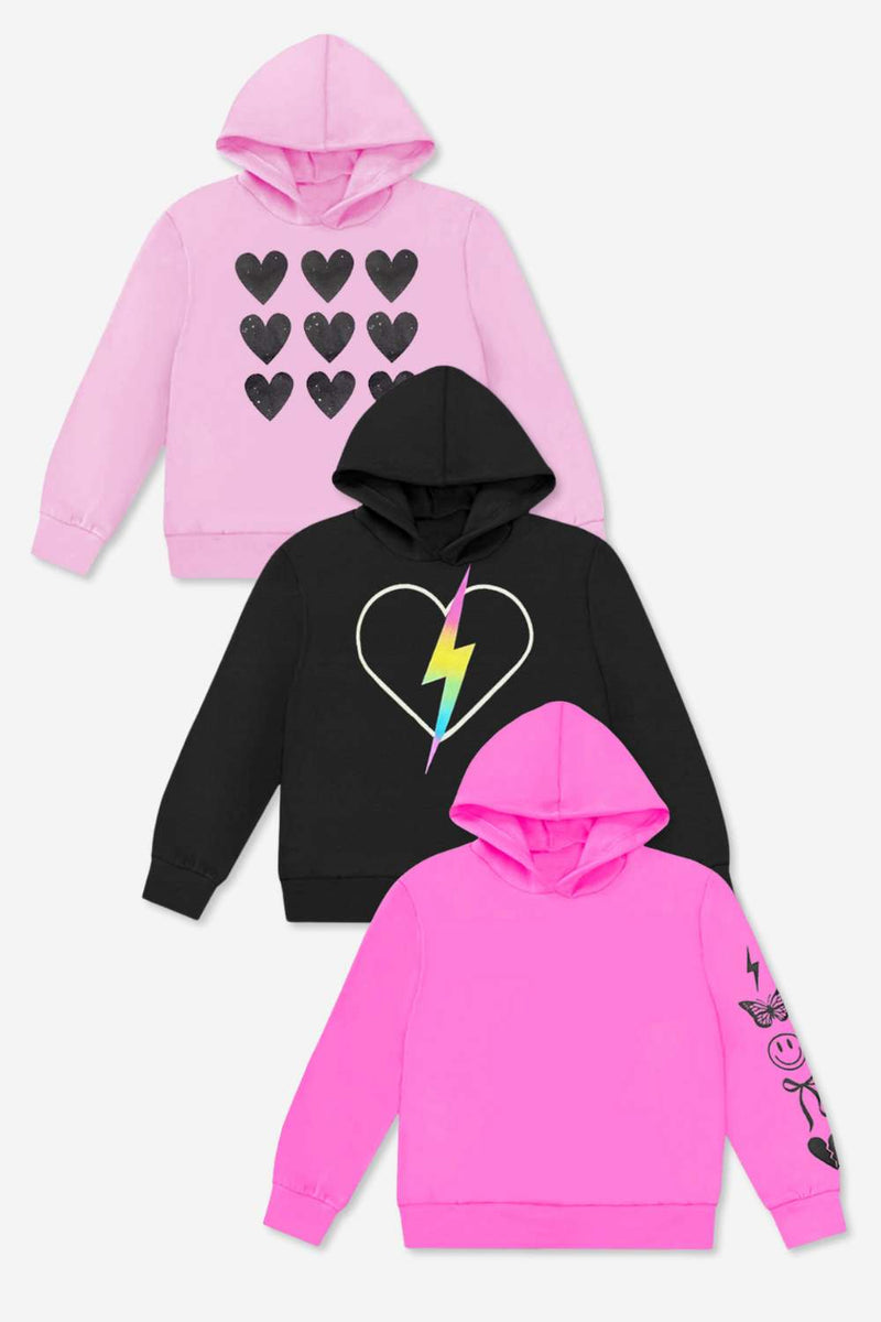 3-Pack Cotton Soft French Terry Hoodie