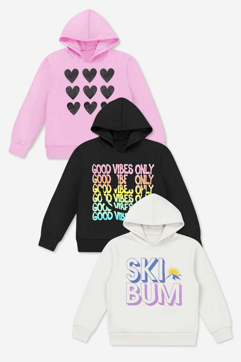 3-Pack Cotton Soft French Terry Hoodie