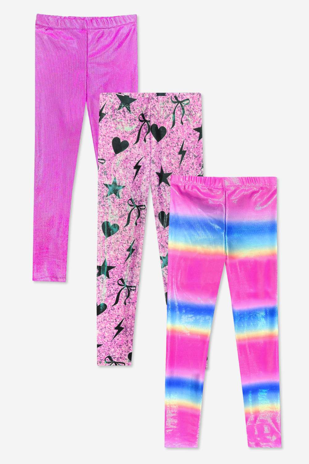 3-Pack Glitter Foil High Shine Legging