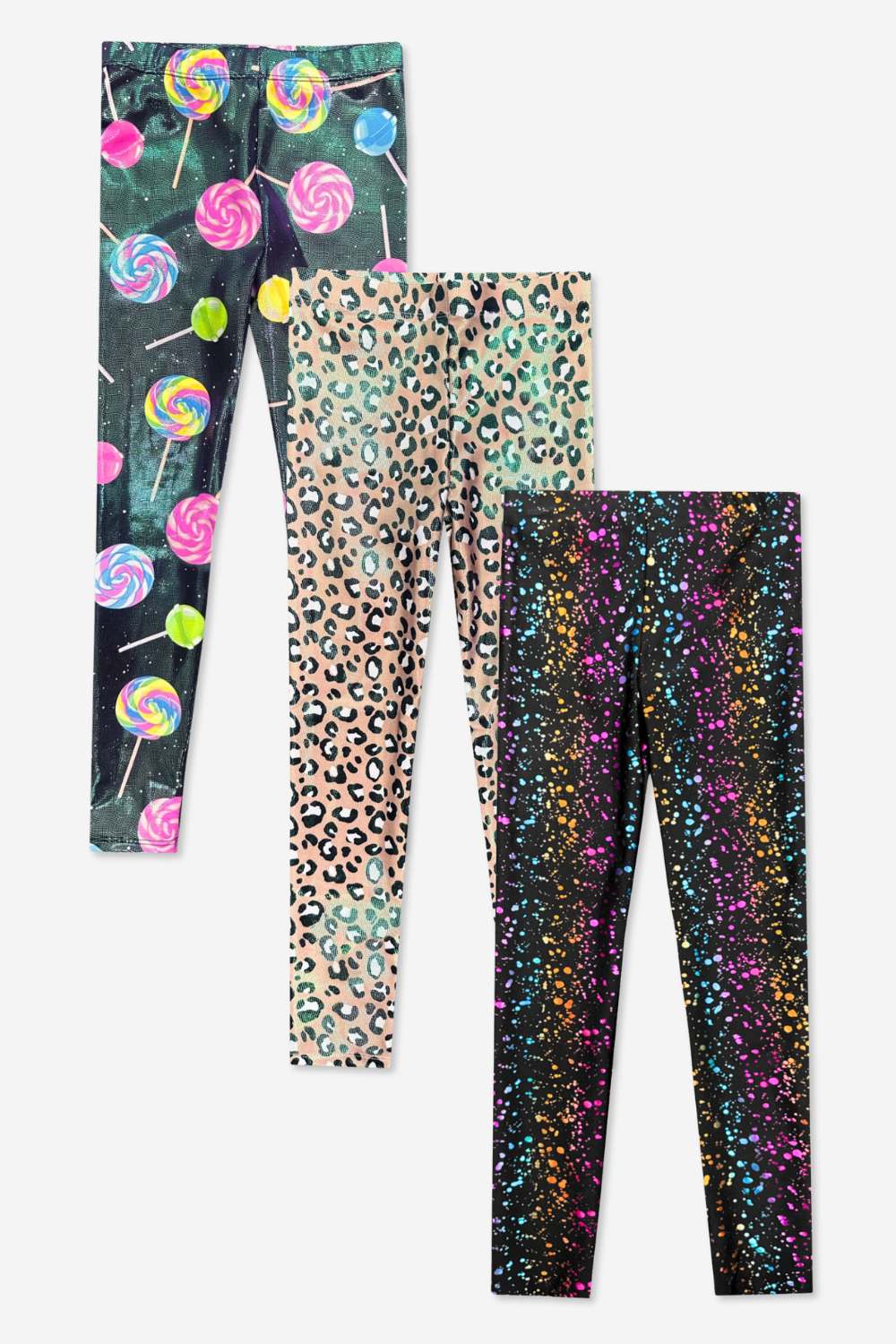 3-Pack Glitter Foil High Shine Legging