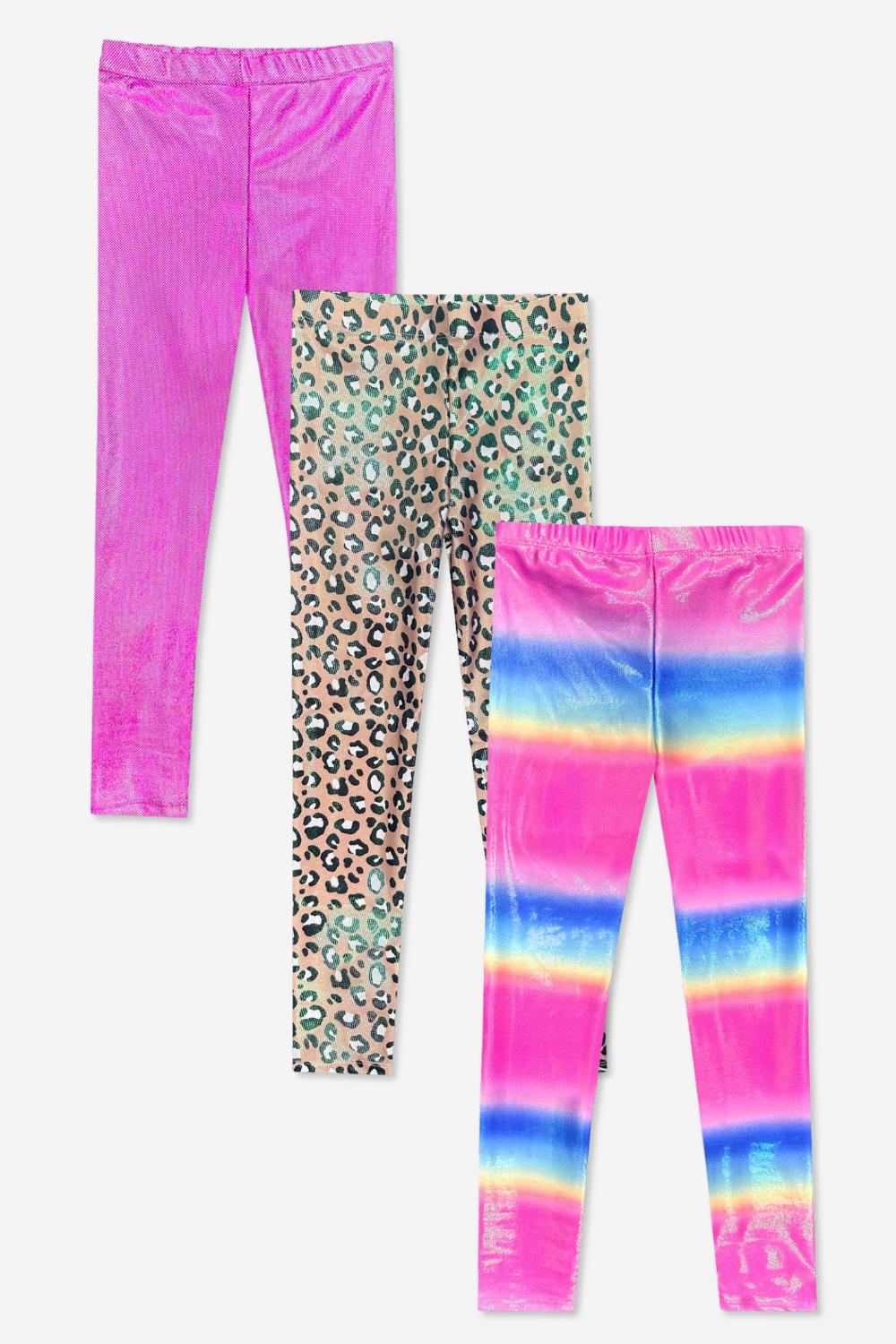 3-Pack Glitter Foil High Shine Legging