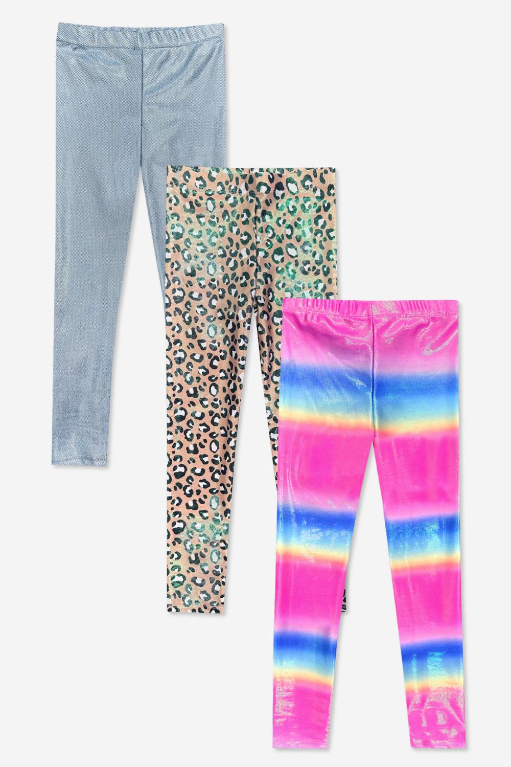 3-Pack Glitter Foil High Shine Legging