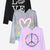 Heather Grey Rainbow Heart | Lilac Peace Splatter | Black Leopard Love Kiss - NEW!