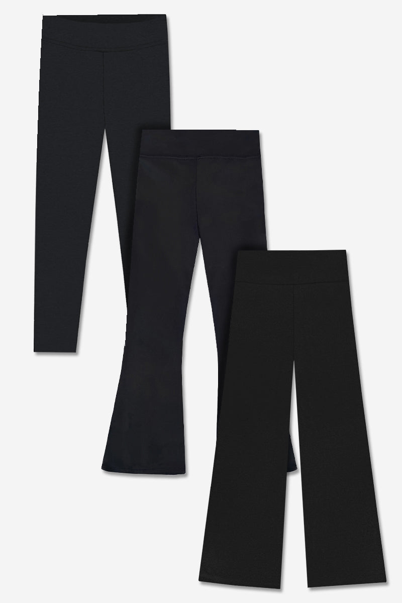 3-Pack Black Simply Soft Luxe Bottoms Combo