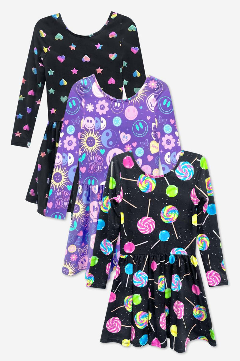 3-Pack Simply Soft L/S Dress.