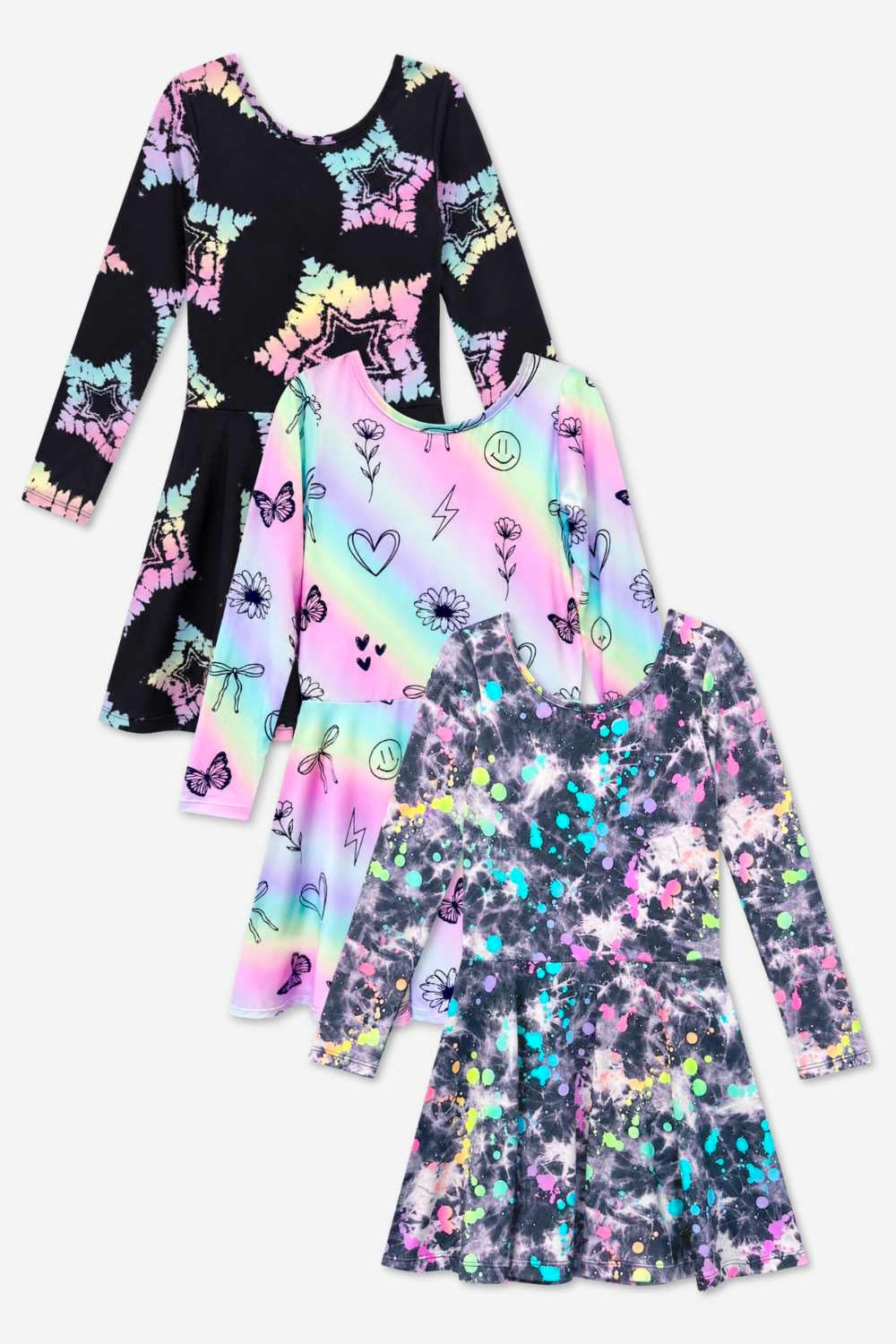3 Pack Simply Soft L/S Skater Dress