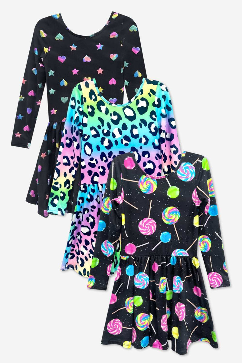 3-Pack Simply Soft L/S Dress.