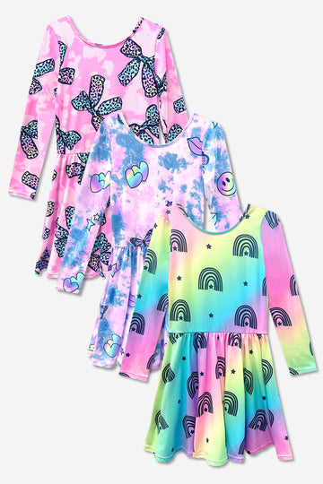 3-Pack Simply Soft L/S Dress