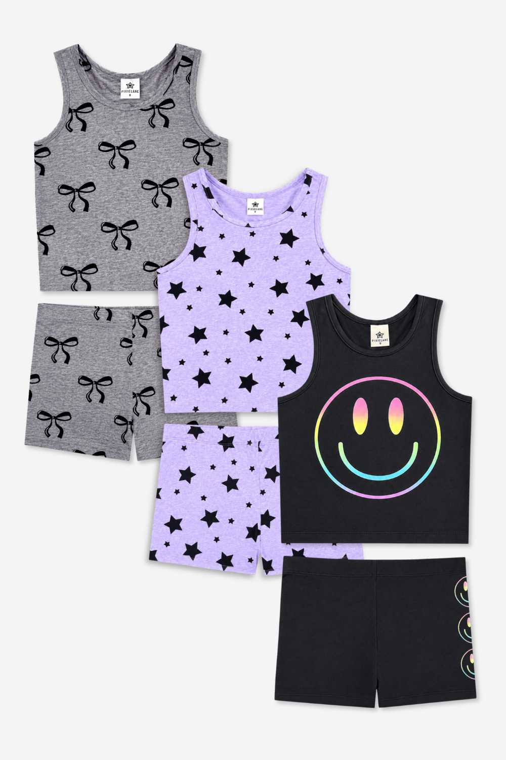 3-Pack Simply Soft Luxe Cropped Racerback Tank & Tumble Short