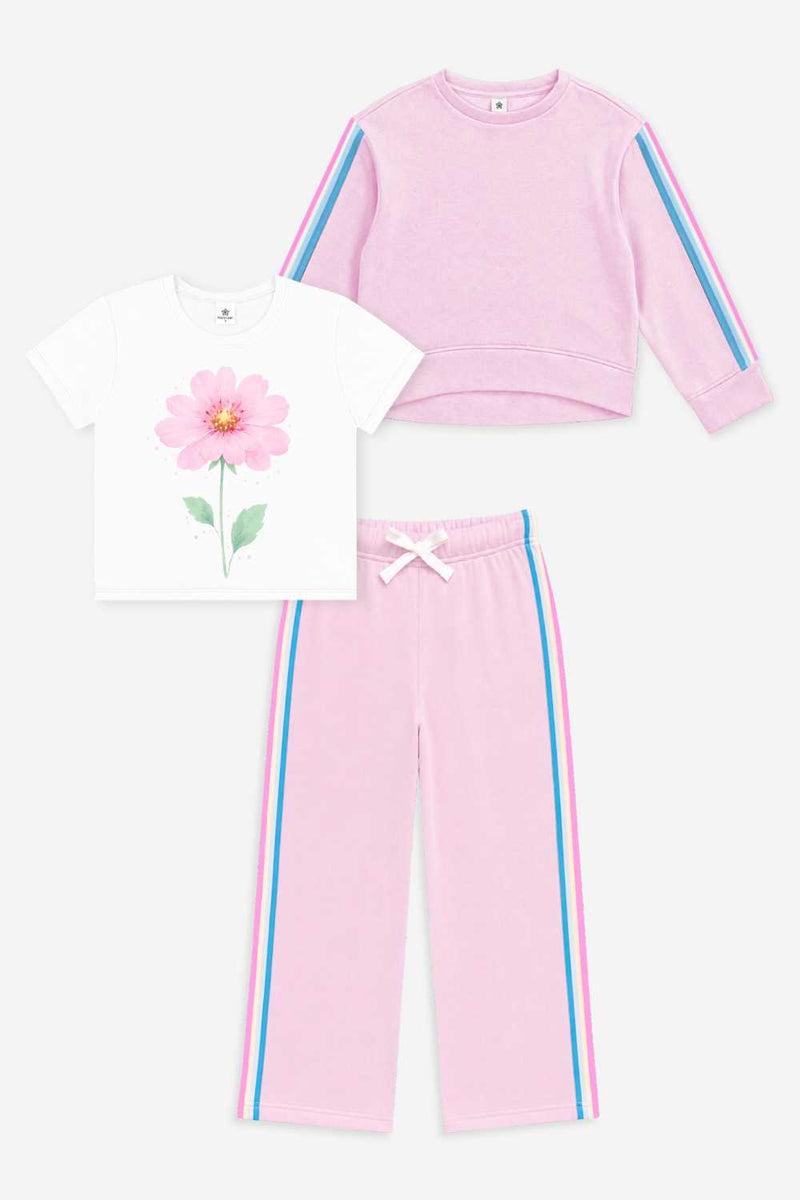 3 Pack Simply Soft Tee & Cloud Soft Set - Cozy Happy Pink - NEW!