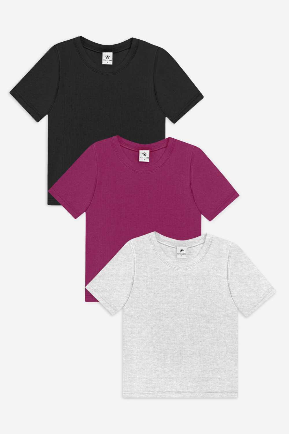 3-Pack Ultra-Soft Ribbed Fitted Tee