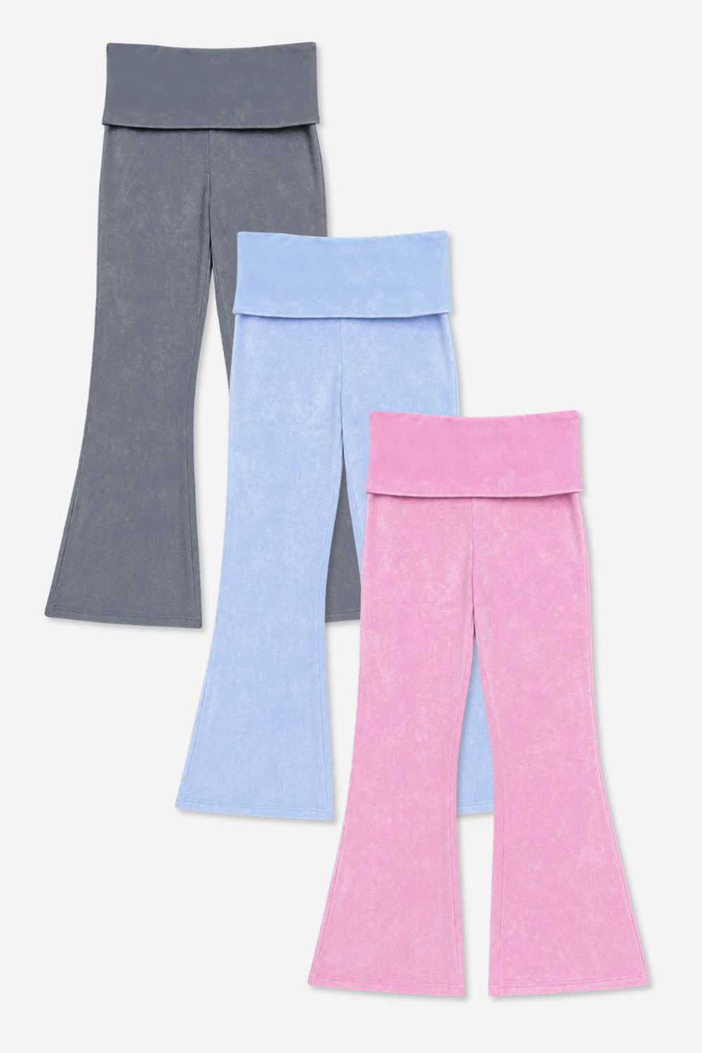 3 Pack Vintage Washed Foldover Flare