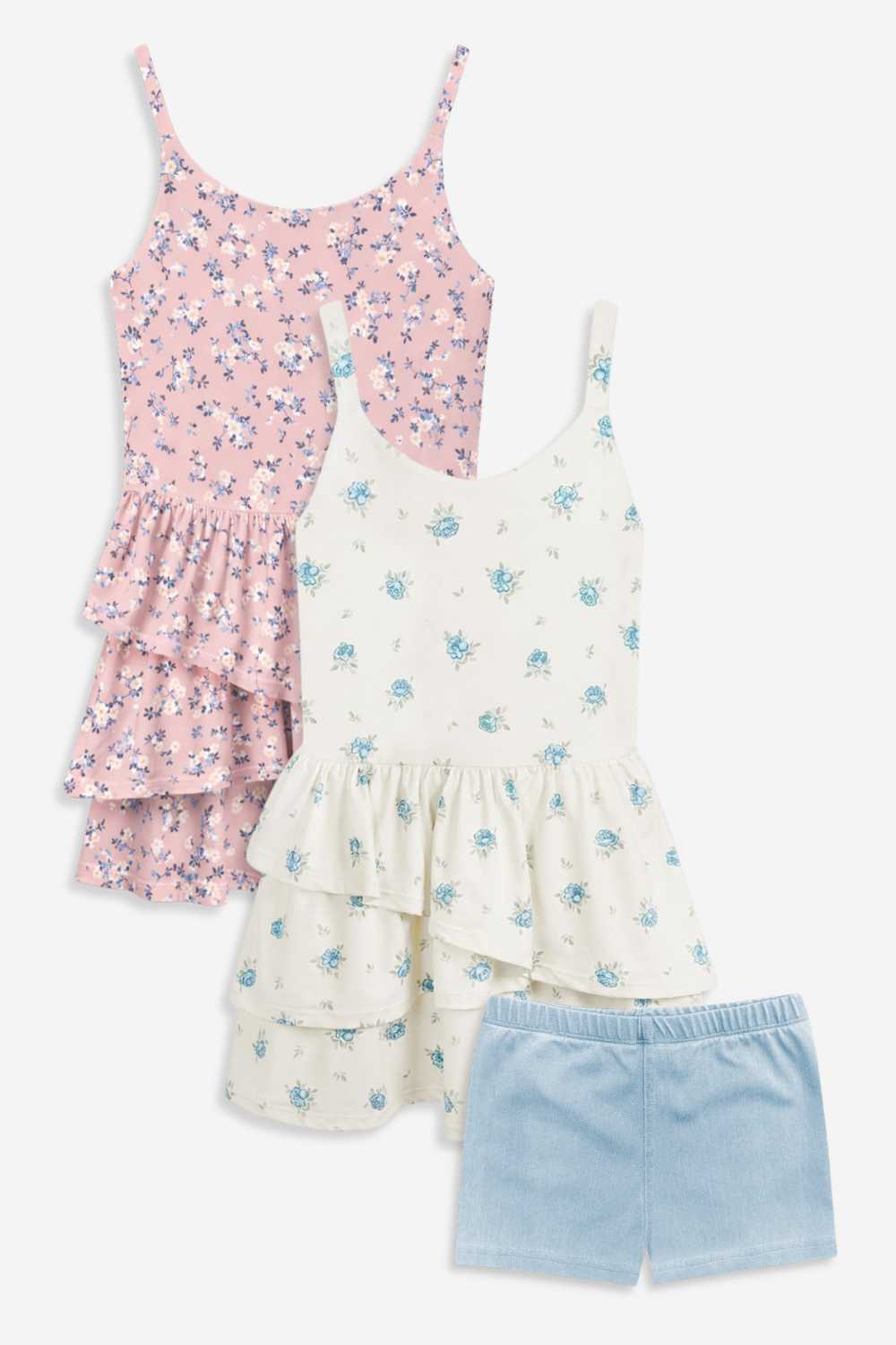 3 Pack Airswift Dress & Denim Tumble Short