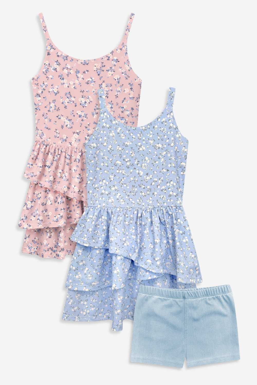 3 Pack Airswift Dress & Denim Tumble Short