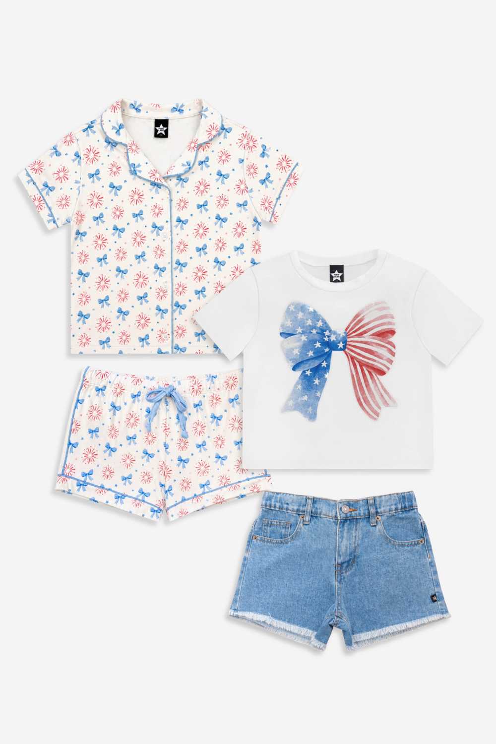 3 Pack Red, White & Bows