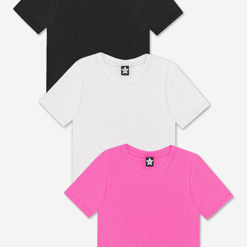 3-Pack Ultra-Soft Ribbed Fitted Tee