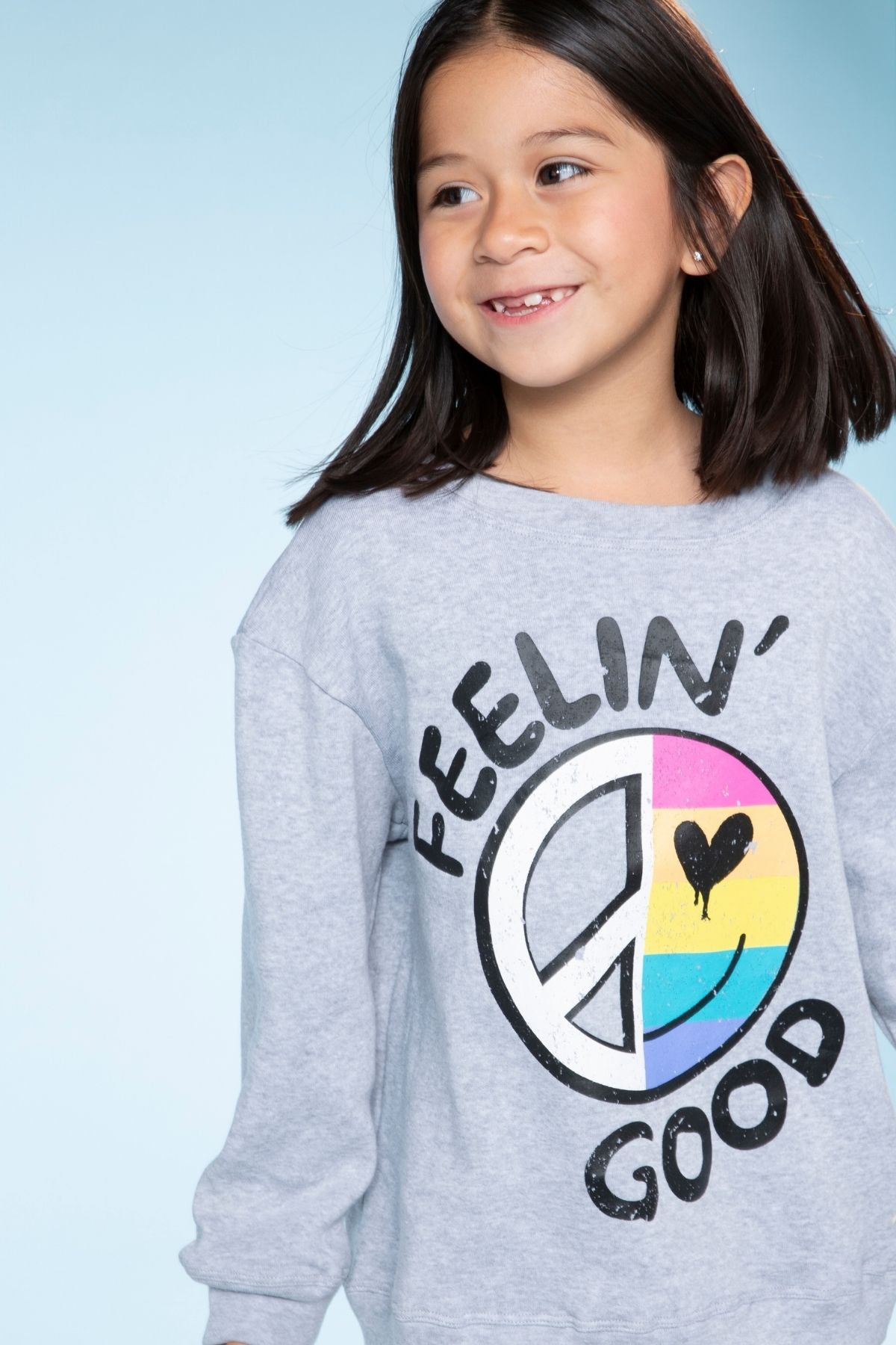 Cotton Soft French Terry Oversized Sweatshirt - Neon Violet Sequin Bear