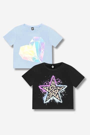 Multipack: Washed Cotton Drop Shoulder Tee