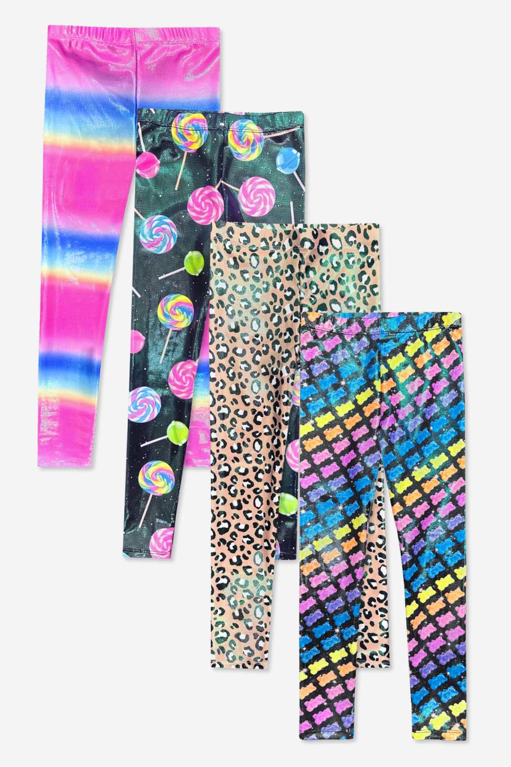 4-Pack Glitter Foil High Shine Legging