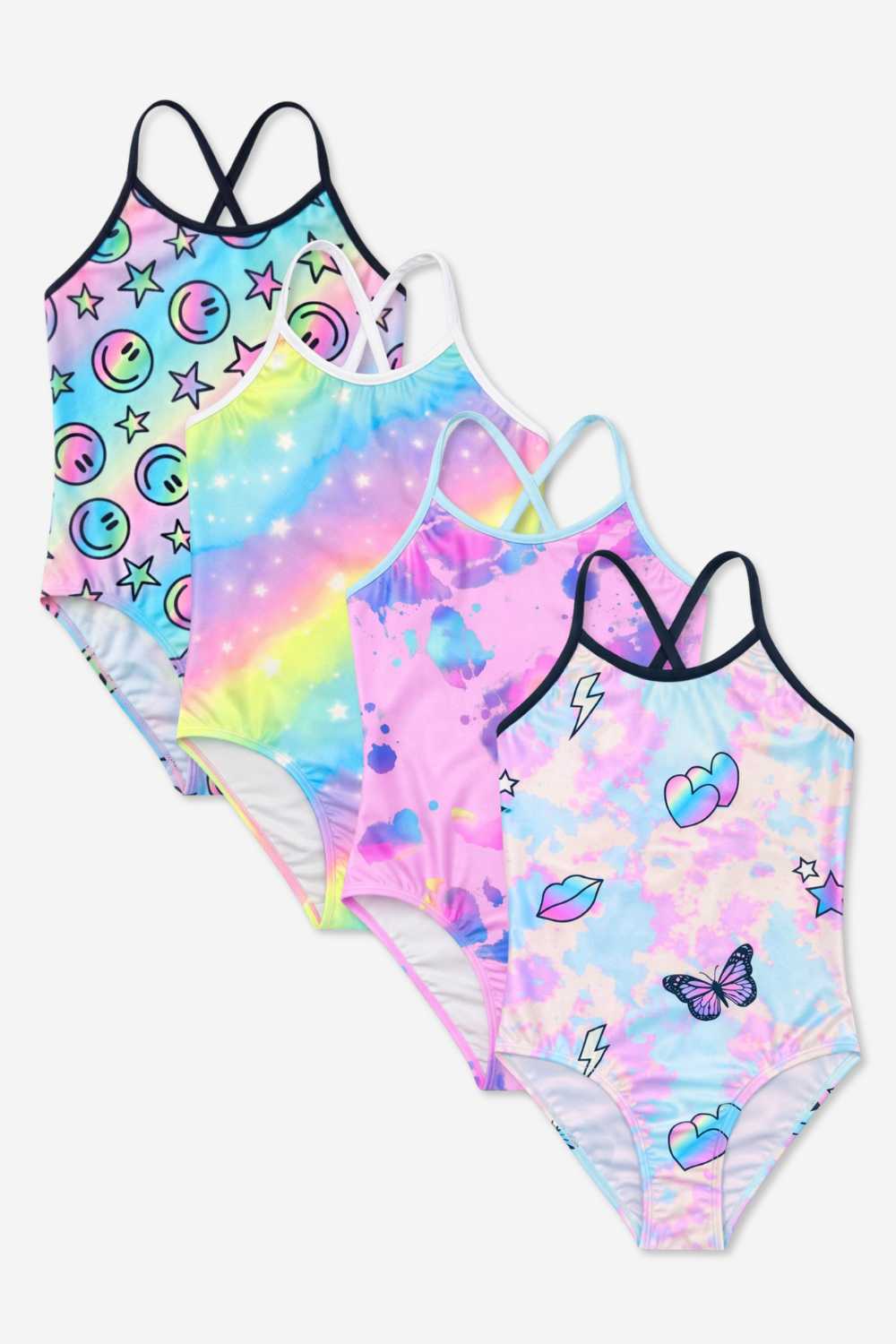 4 Pack - Strappy One Piece Swimsuit