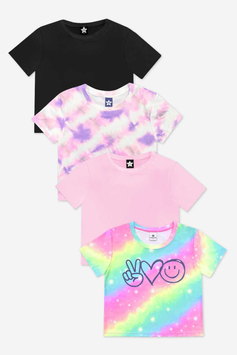 4 Pack Simply Soft Easy Tee - Blush | Pink | Black | Rainbow - NEW!