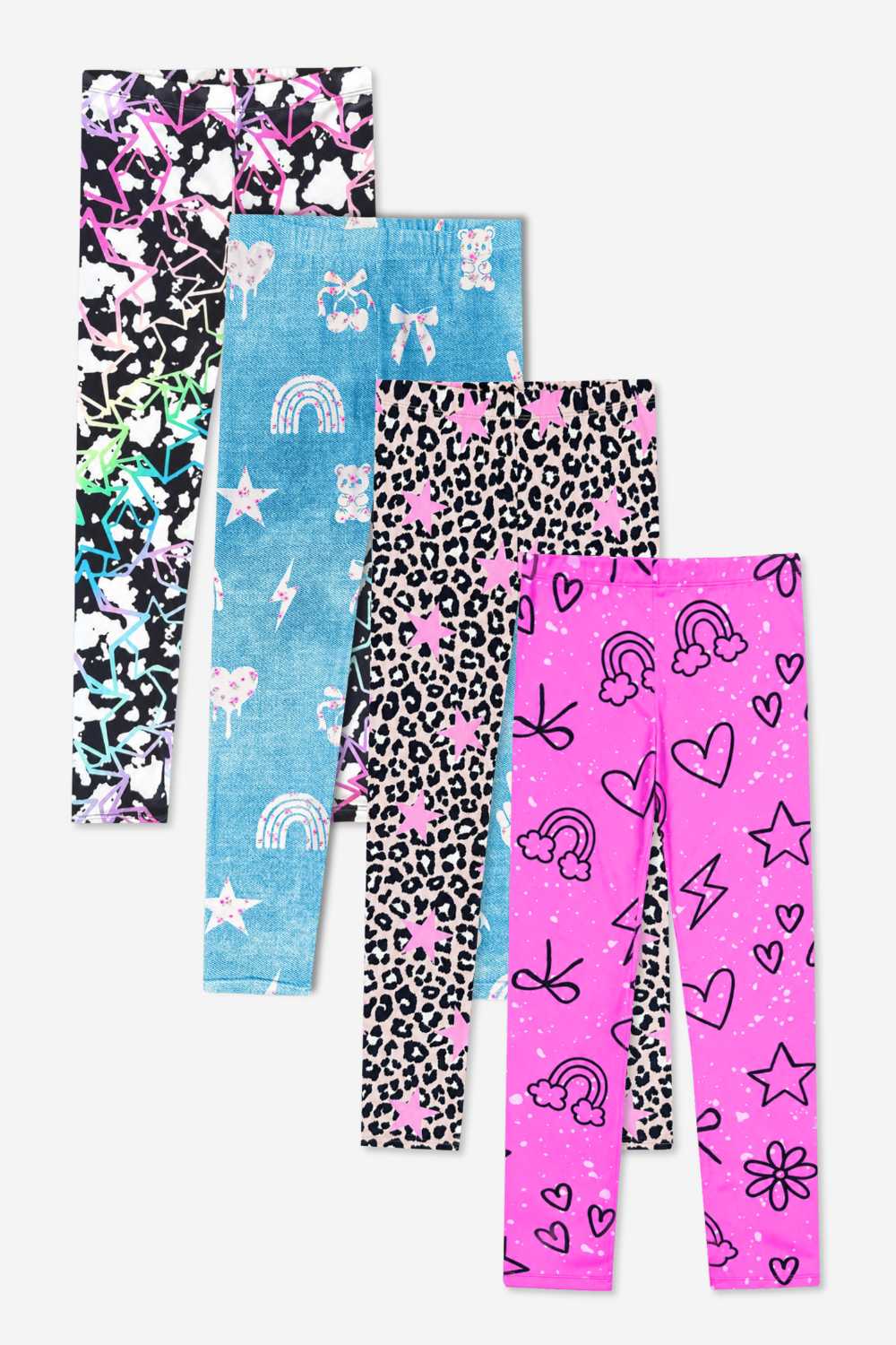 4-Pack Simply Soft Long Legging - Neon Pink | Black Cream | Taupe Pink | Denim Ivory Floral - NEW!