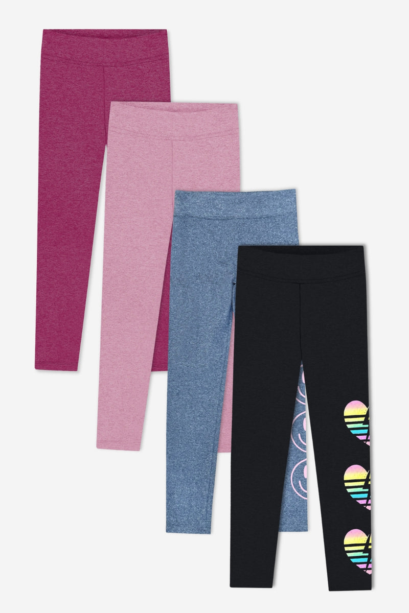 4-Pack Simply Soft Luxe Legging - Burgundy | Black Heart | Pink Mauve | Vintage Denim Smile - NEW!