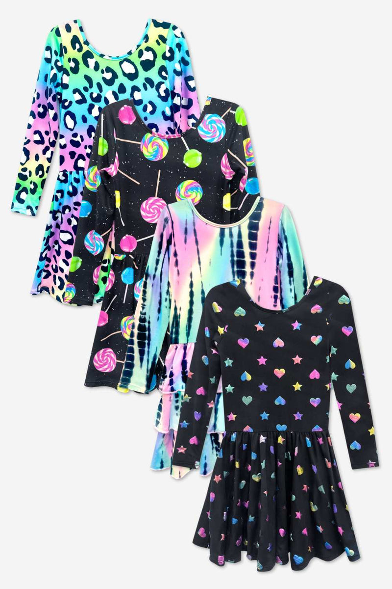 4-Pack Simply Soft L/S Dress.