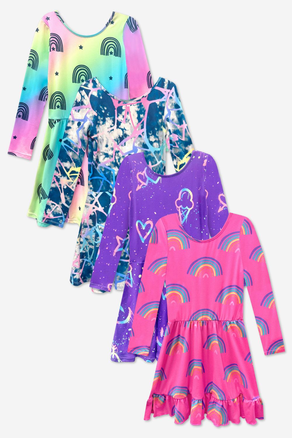 4-Pack Simply Soft L/S Dress