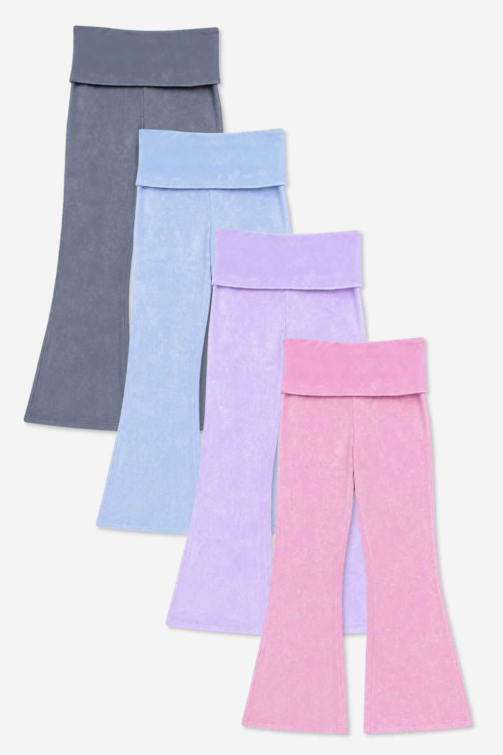 4 Pack Vintage Washed Foldover Flare